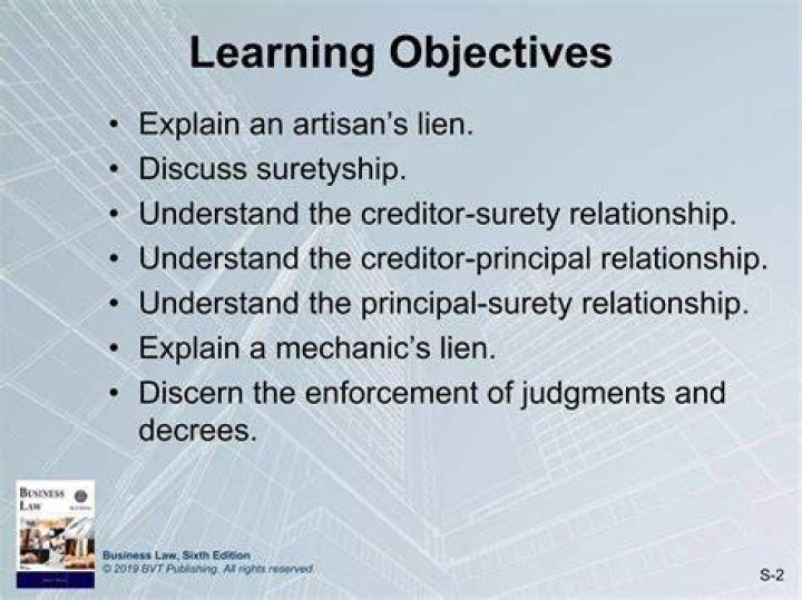 Artisan's lien - How To Discuss