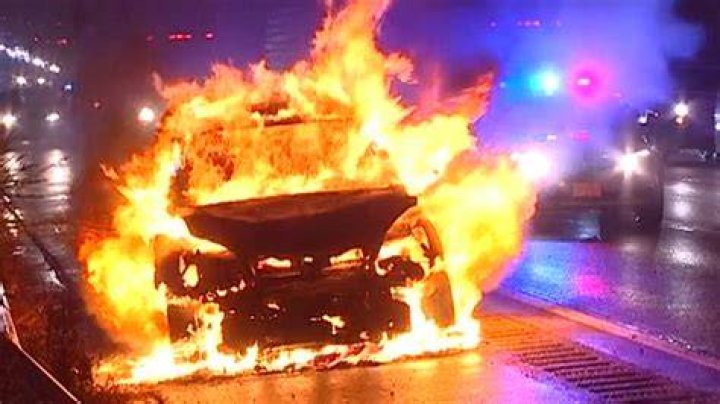 Car accident fire