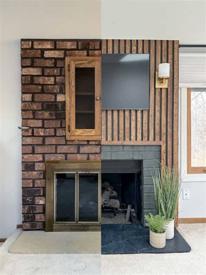 cover brick fireplace