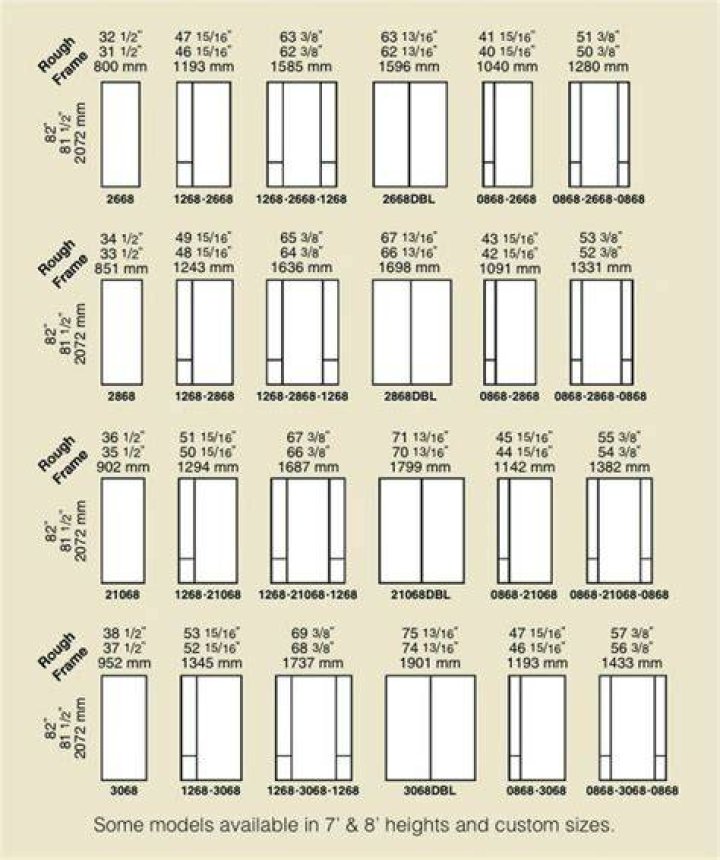 exterior door sizes