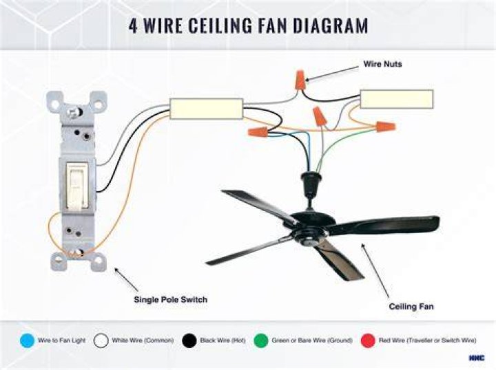 how to wire a ceiling fan with light