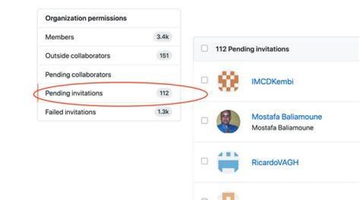 Pending invites