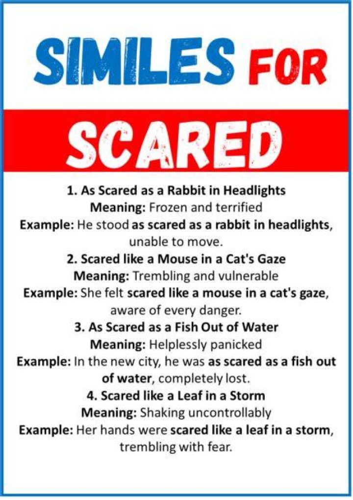 Similes For Scared - How To Discuss
