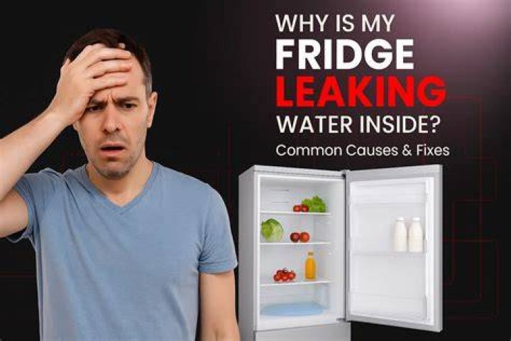 why is my fridge leaking water inside